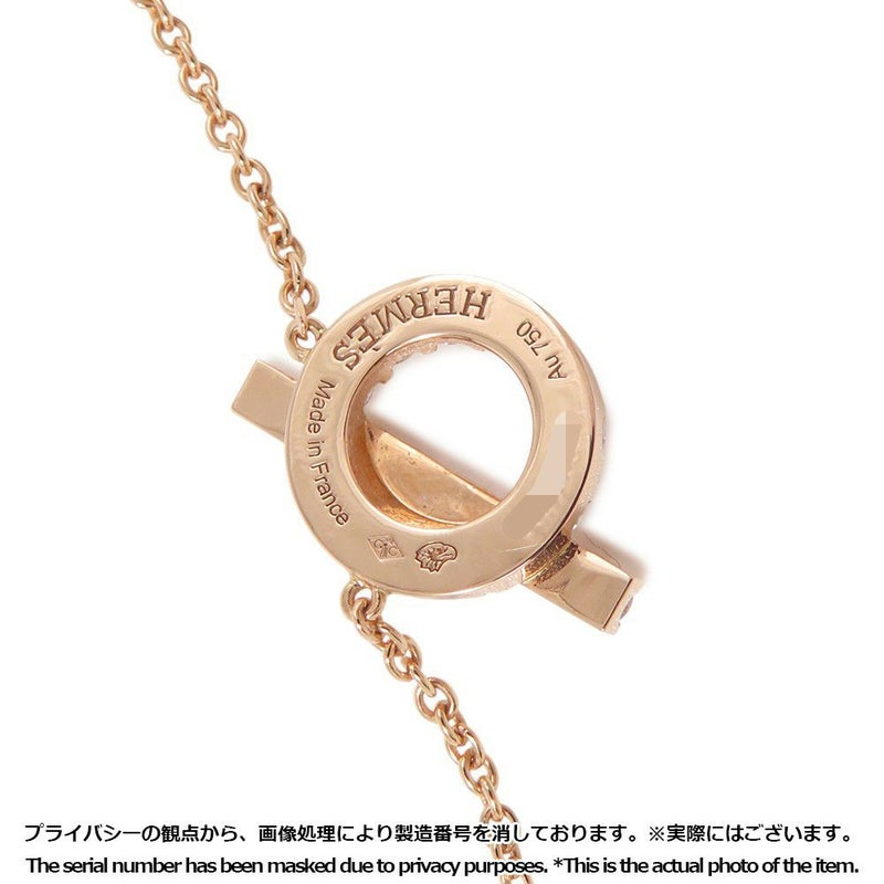 エルメス ネックレス フィネス ペンダント ダイヤモンド 17P 計0.46ct K18PGピンクゴールド HERMES ジュエリー