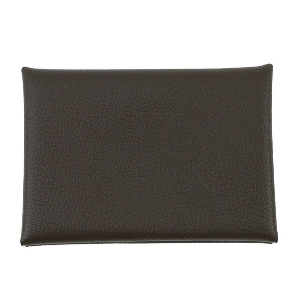 エルメス コインケース カルヴィ デュオ モカ/シルバー金具 エバーカラー B刻印 HERMES 財布