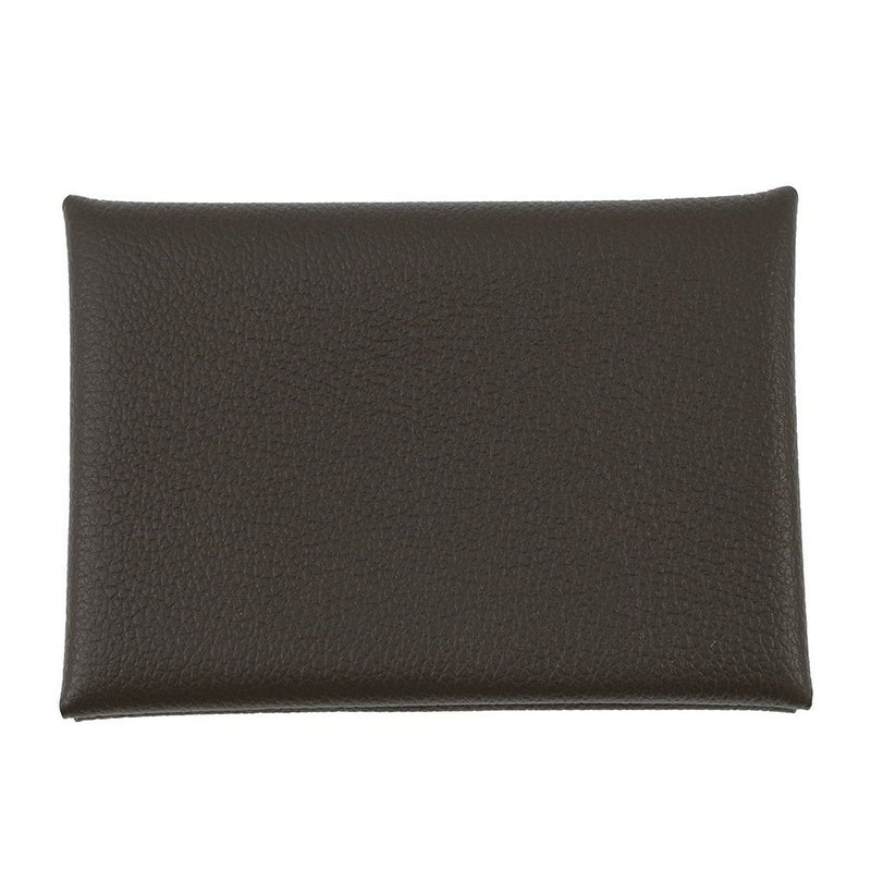 エルメス コインケース カルヴィ デュオ モカ/シルバー金具 エバーカラー B刻印 HERMES 財布