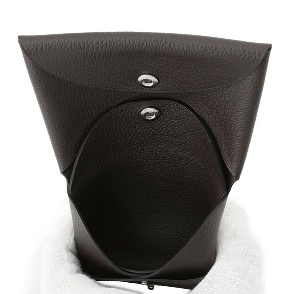 エルメス コインケース カルヴィ デュオ モカ/シルバー金具 エバーカラー B刻印 HERMES 財布