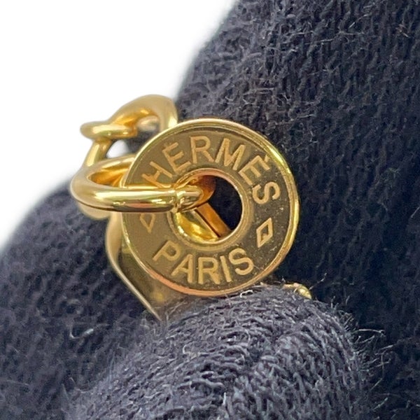 エルメス ネックレス コル H ブラック/ゴールド金具 HERMES アクセサリー 黒