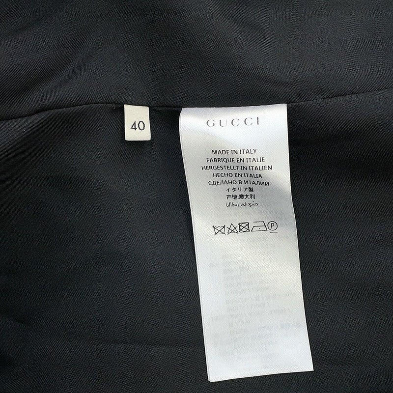 グッチ ロングコート チェスターコート レディースサイズ40 455739 GUCCI アウター 黒
