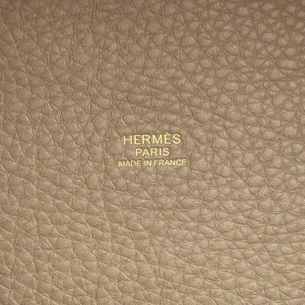 エルメス ハンドバッグ ピコタンロックMM ベージュマルファ/ゴールド金具 トリヨンクレマンス W刻印