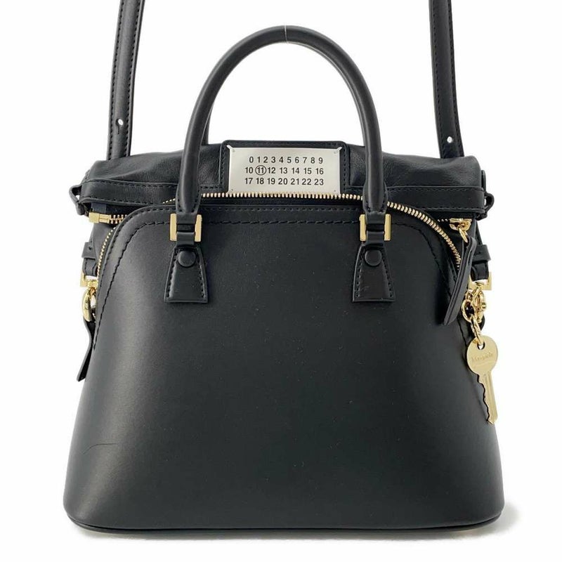 メゾンマルジェラ ハンドバッグ 5AC ミニ レザー S56WG0082 Maison Margiela 2wayショルダー 黒