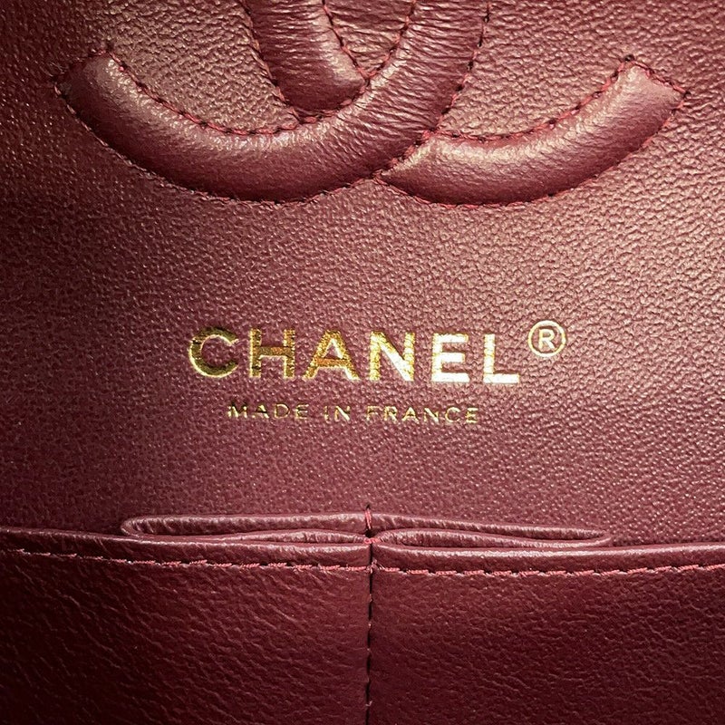 シャネル チェーンショルダーバッグ マトラッセ23 ココマーク ダブルチェーン ラムスキン A01113 CHANEL 黒