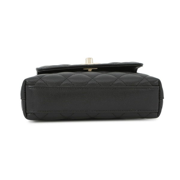 シャネル ハンドバッグ マトラッセ ココハンドル ミニミニ キャビアスキン AP4244 2way 黒