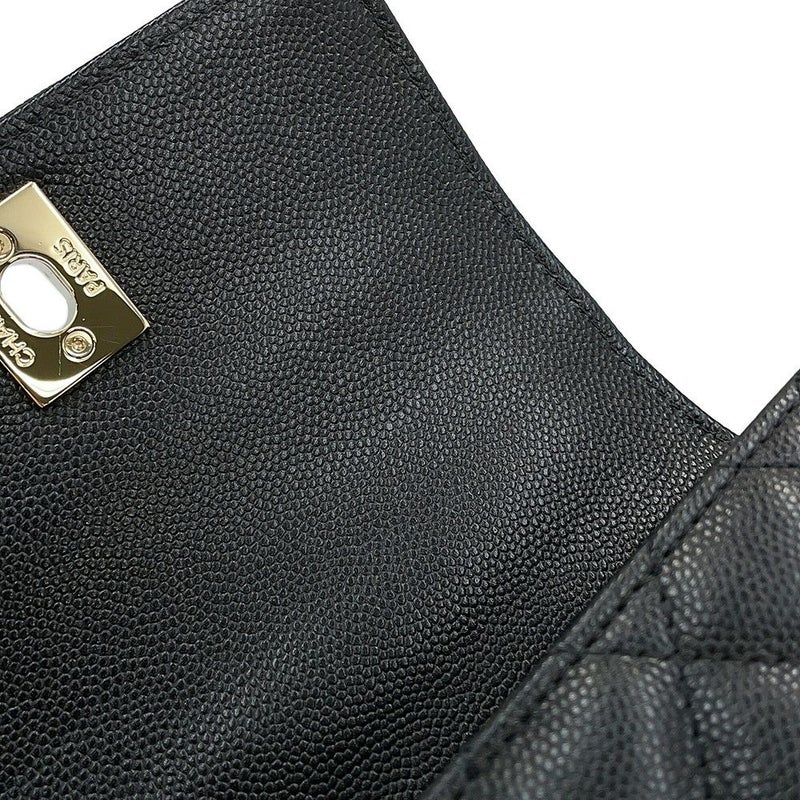 シャネル ハンドバッグ マトラッセ ココハンドル ミニミニ キャビアスキン AP4244 2way 黒