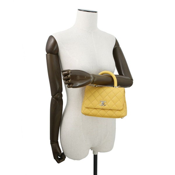 シャネル ハンドバッグ ココマーク ココハンドル マトラッセ ミニ キャビアスキン リザード AS2215 CHANEL 2way