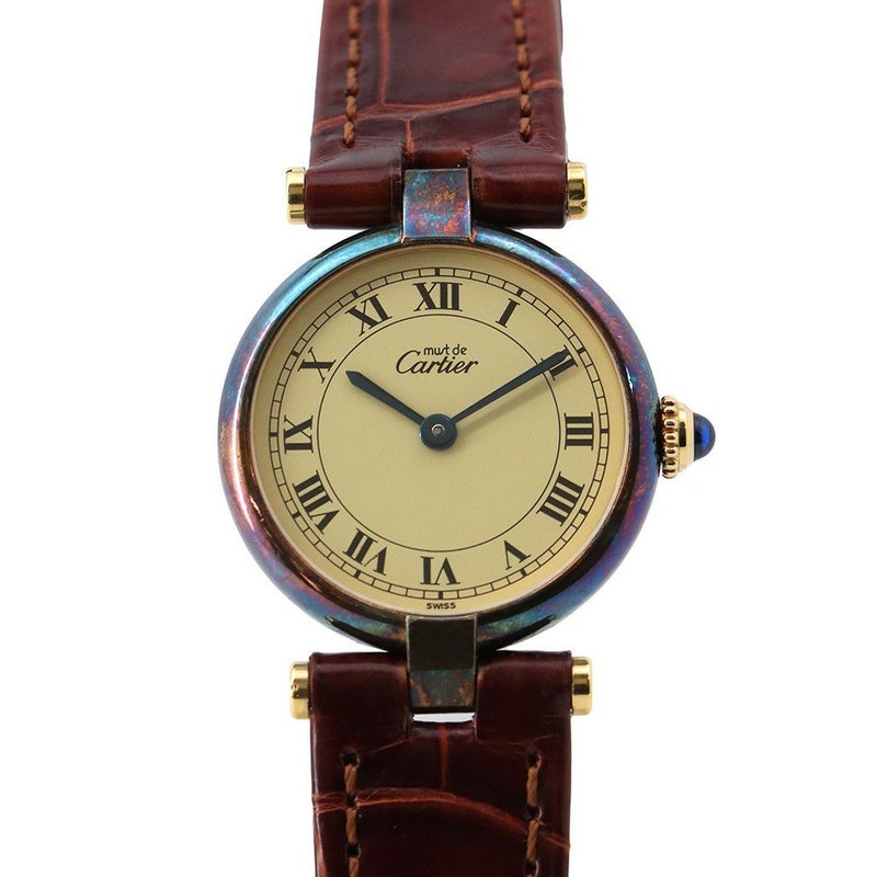 カルティエ マスト ヴェルメイユ W1002253 Cartier 腕時計 ウォッチ クォーツ アイボリー文字盤