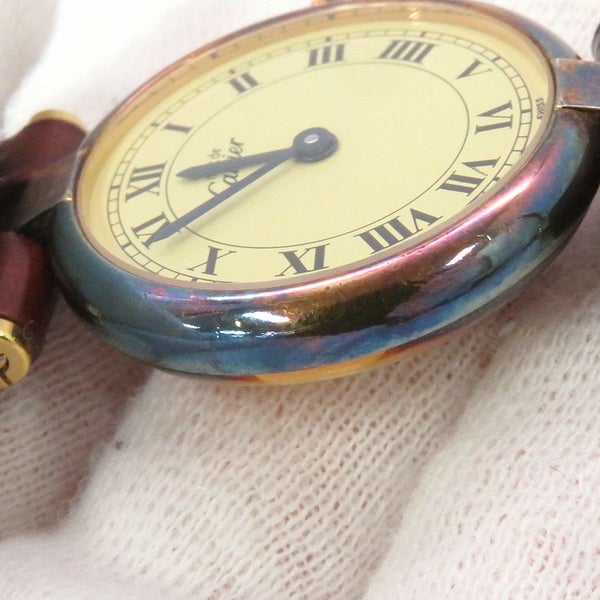 カルティエ マスト ヴェルメイユ W1002253 Cartier 腕時計 ウォッチ クォーツ アイボリー文字盤