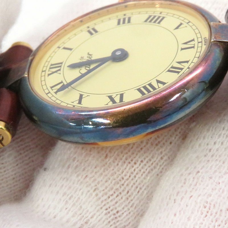 カルティエ マスト ヴェルメイユ W1002253 Cartier 腕時計 ウォッチ クォーツ アイボリー文字盤