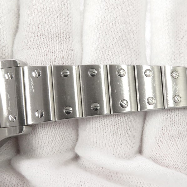 カルティエ サントス ガルベ SM W20017D6 Cartier 腕時計 クォーツ ウォッチ アイボリー文字盤