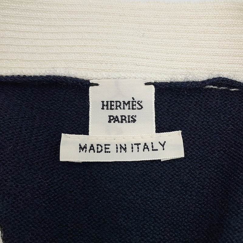 エルメス カーディガン シェーヌダンクル ニットカーディガン シルク カシミヤ レディースサイズ36 HERMES 半袖