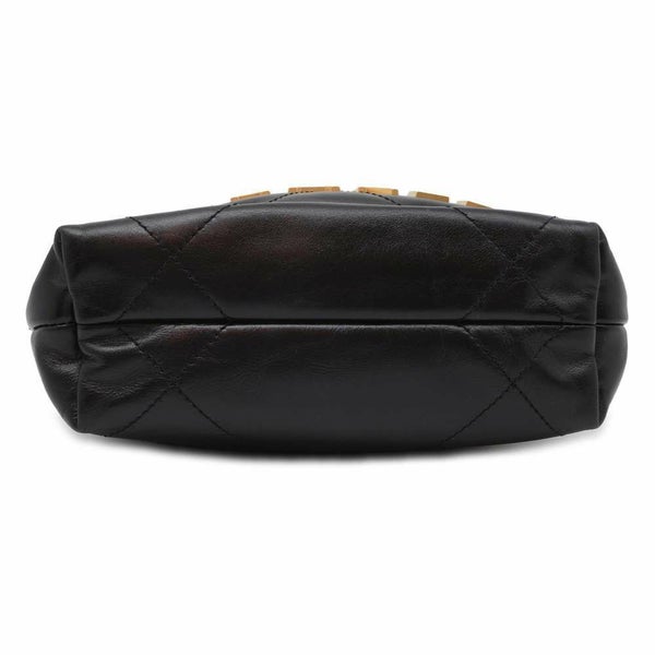 シャネル ハンドバッグ CHANEL 22 ミニ ココマーク シャイニーカーフレザー AS3980 CHANEL 2wayショルダーバッグ 黒