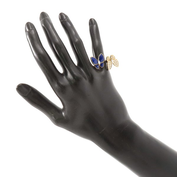 ヴァンクリーフ&アーペル リング ドゥ パピヨン アントレ レ ドア リング ダイヤ 36P 計0.99ct/ラピスラズリ K18YG サイズ49 指輪