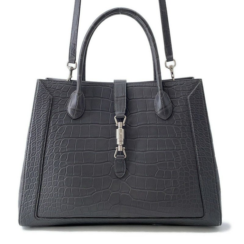 グッチ トートバッグ ジャッキー 1961 ラージ クロコダイル 649015 GUCCI 2way