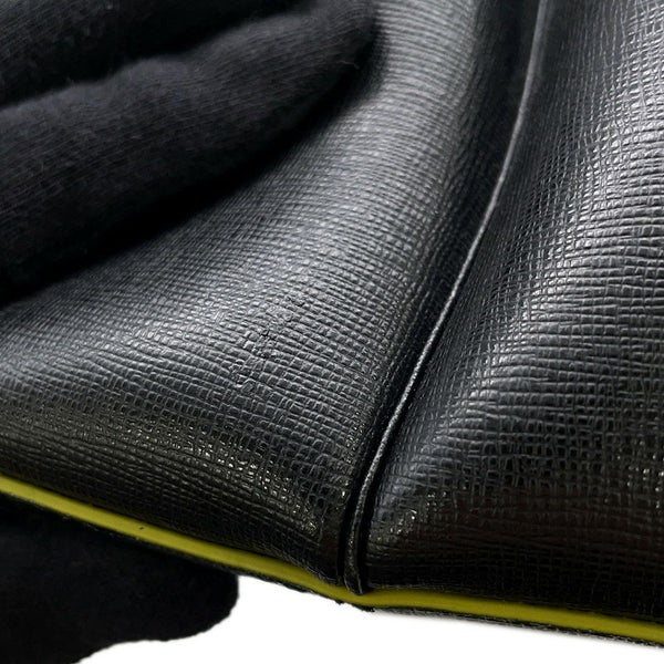 フェンディ ハンドバッグ プチ トゥージュール ロゴ レザー ムートン FENDI 2wayショルダー 黒