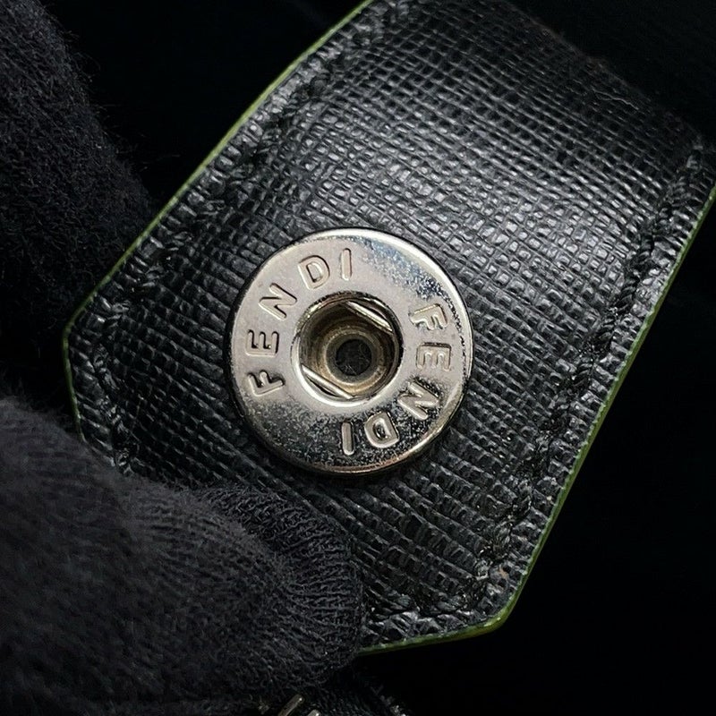 フェンディ ハンドバッグ プチ トゥージュール ロゴ レザー ムートン FENDI 2wayショルダー 黒