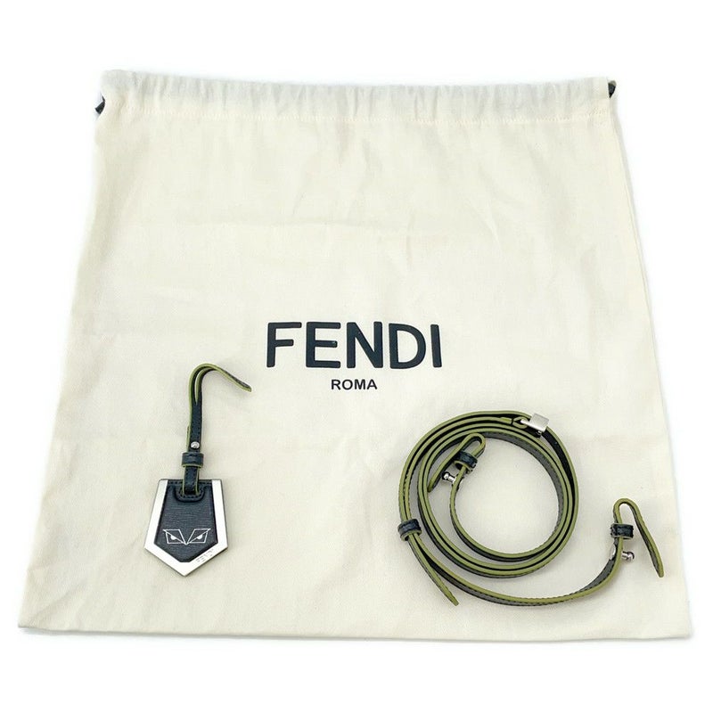 フェンディ ハンドバッグ プチ トゥージュール ロゴ レザー ムートン FENDI 2wayショルダー 黒