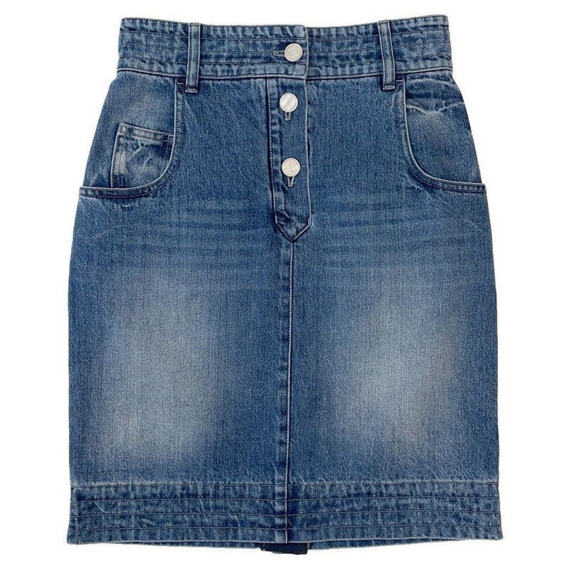 シャネル スカート ココマーク デニム コットン レディースサイズ36 P55976 CHANEL