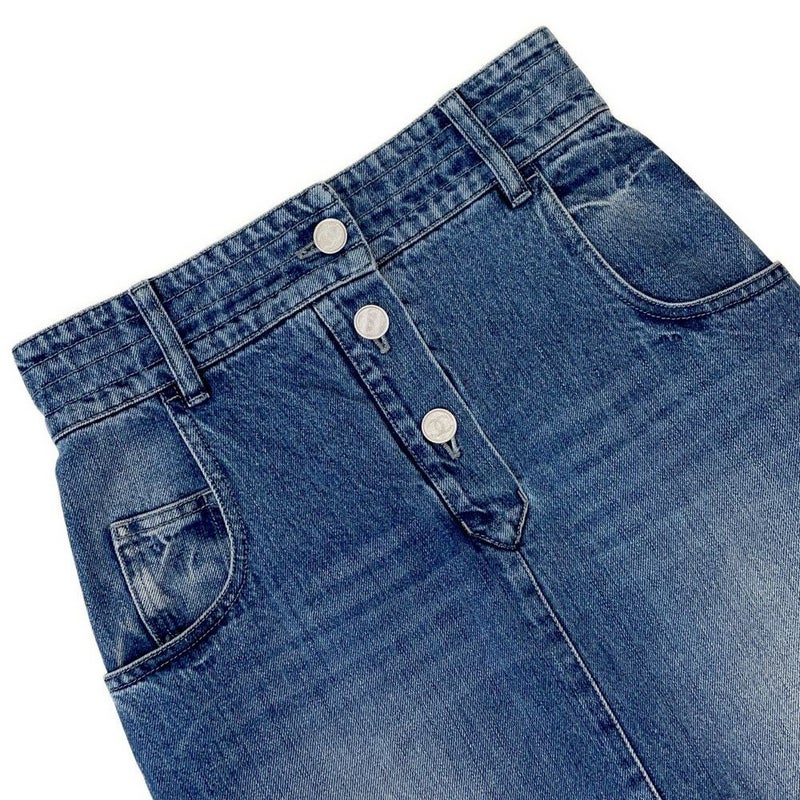 シャネル スカート ココマーク デニム コットン レディースサイズ36 P55976 CHANEL