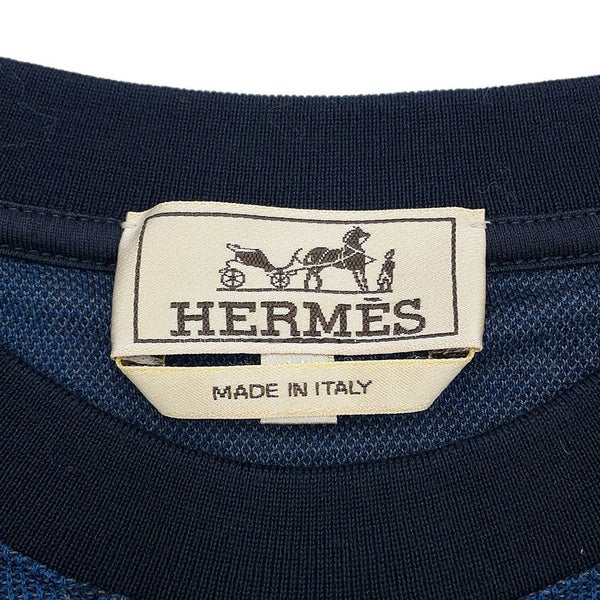 エルメス 半袖Tシャツ Dance of Horses Light 馬柄 鹿の子 コットン メンズサイズM HERMES