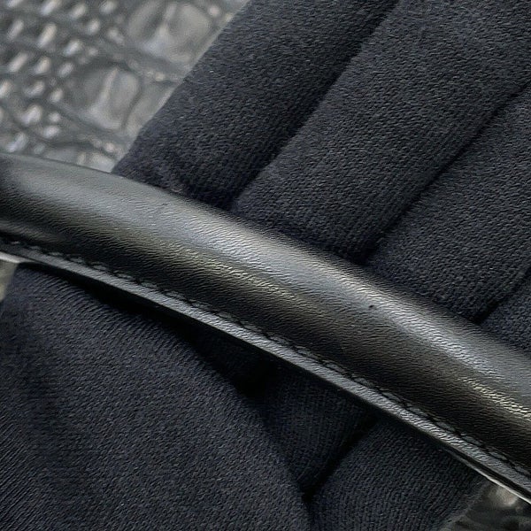 セリーヌ ハンドバッグ トラペーズ クロコ型押しレザー スエード CELINE 2way 黒