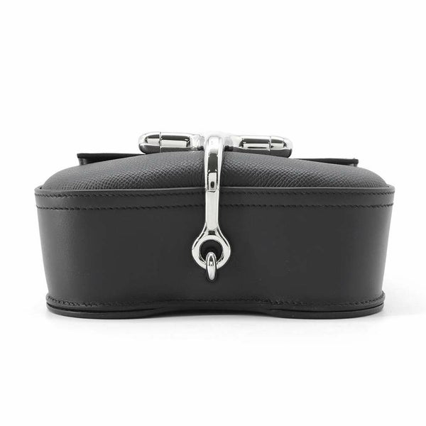 エルメス デッラ・カヴァッレリア ミニ ブルーインディゴ/ブラック/シルバー金具 エプソン/ボックスカーフ U刻印