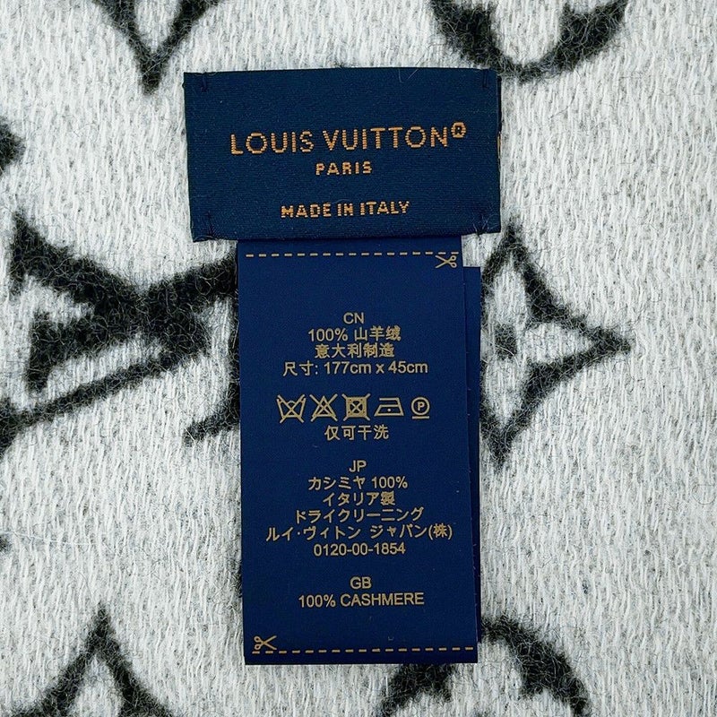 ルイヴィトン マフラー エシャルプ・ゲーム・オン カシミヤ MP2907 LOUIS VUITTON ストール 黒