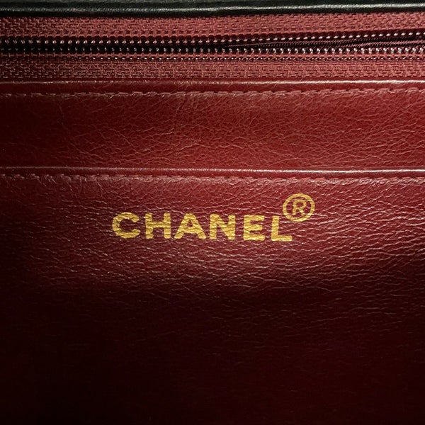 シャネル チェーンショルダーバッグ マトラッセ33 ココマーク Wチェーン ラムスキン CHANEL デカマト 黒