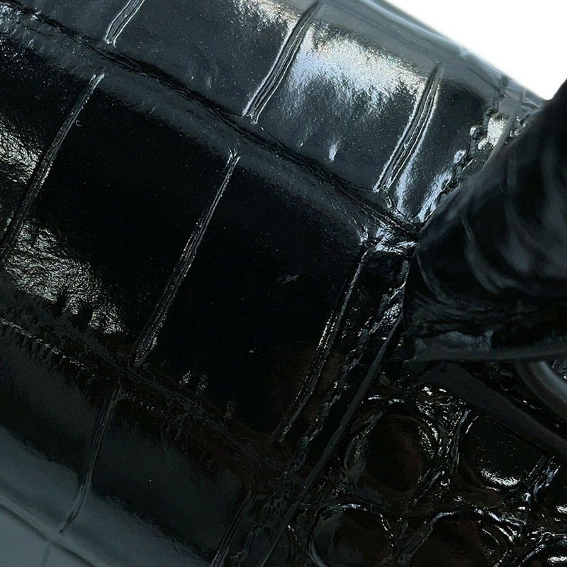 バレンシアガ ハンドバッグ アワーグラス ミディアム クロコダイル型押しレザー 619668 BALENCIAGA 2way 黒