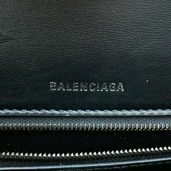 バレンシアガ ハンドバッグ アワーグラス ミディアム クロコダイル型押しレザー 619668 BALENCIAGA 2way 黒