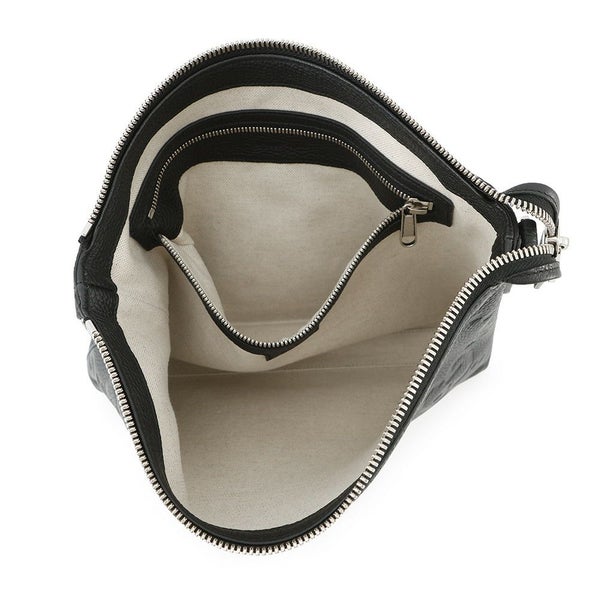 グッチ クラッチバッグ ジャンボGG クロスボディバッグ ミディアム レザー 696009 GUCCI ショルダーバッグ 黒