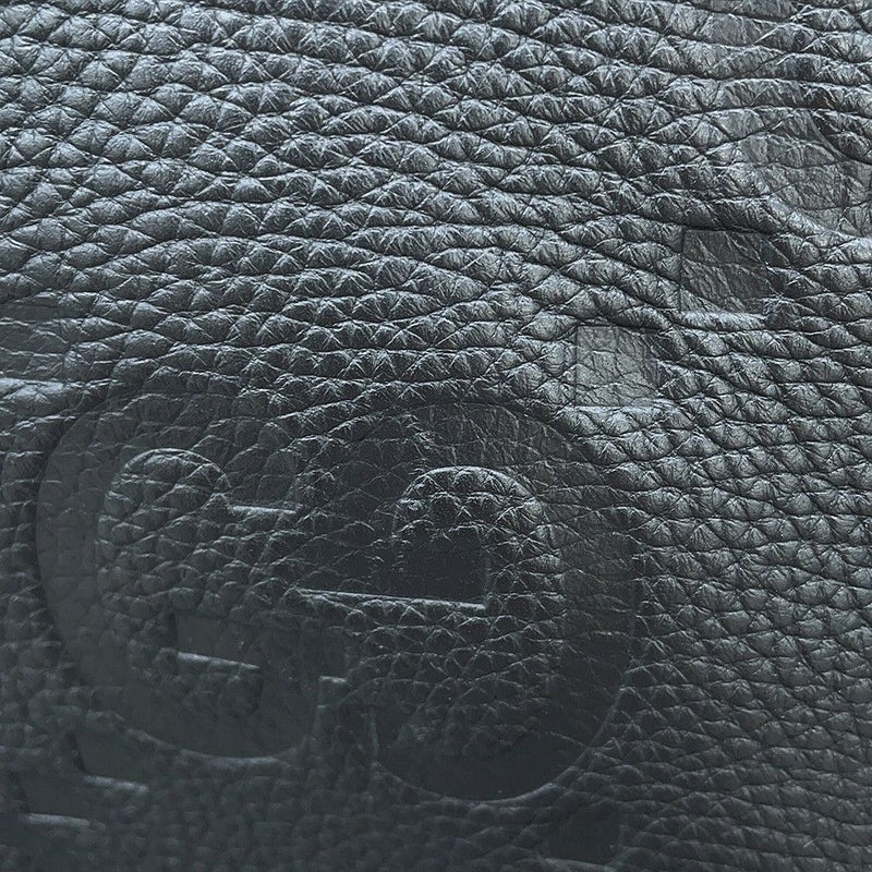 グッチ クラッチバッグ ジャンボGG クロスボディバッグ ミディアム レザー 696009 GUCCI ショルダーバッグ 黒