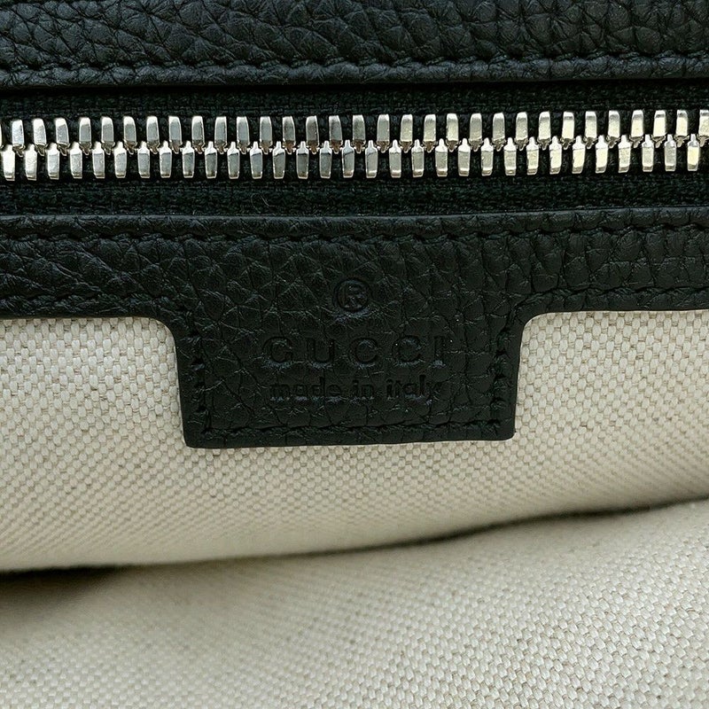 グッチ クラッチバッグ ジャンボGG クロスボディバッグ ミディアム レザー 696009 GUCCI ショルダーバッグ 黒