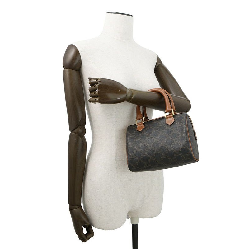 セリーヌ ハンドバッグ トリオンフ スモール ボストン 197582 CELINE 2way ブラウン