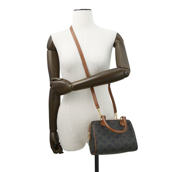 セリーヌ ハンドバッグ トリオンフ スモール ボストン 197582 CELINE 2way ブラウン