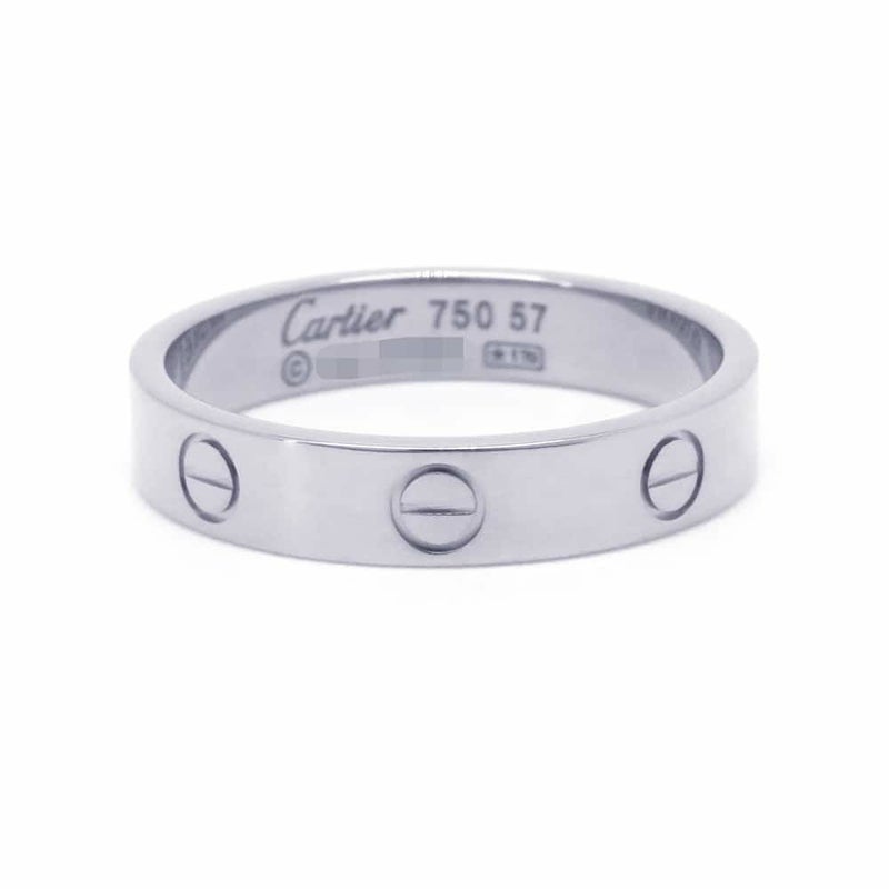 カルティエ リング ミニ ラブリング K18WGホワイトゴールド リングサイズ57 Cartier 指輪 ジュエリー