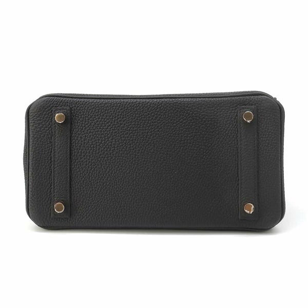 エルメス バーキン25 ブラック/ピンクゴールド金具 トゴ U刻印 HERMES Birkin ハンドバッグ 黒