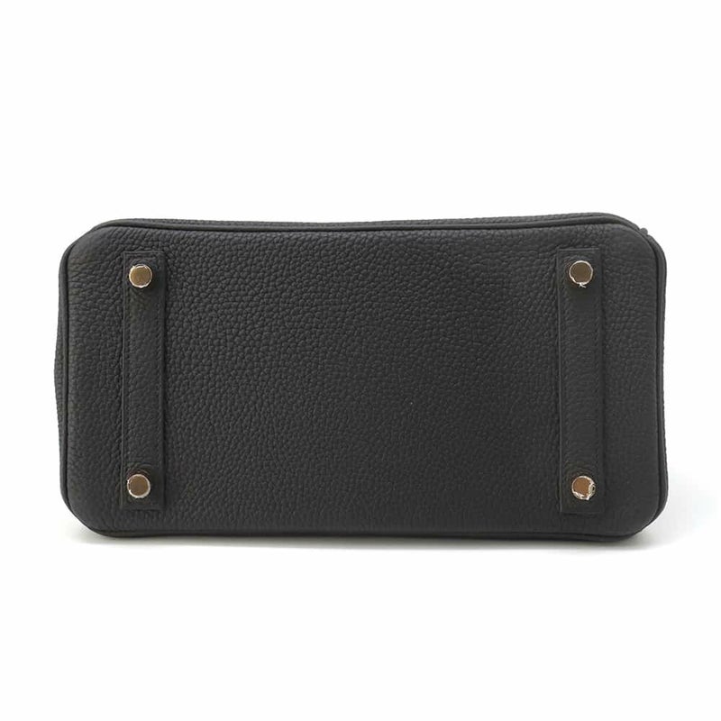 エルメス バーキン25 ブラック/ピンクゴールド金具 トゴ U刻印 HERMES Birkin ハンドバッグ 黒