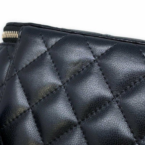 シャネル チェーンショルダーバッグ マトラッセ ココマーク バニティバッグ ラムスキン AP2303 CHANEL 黒