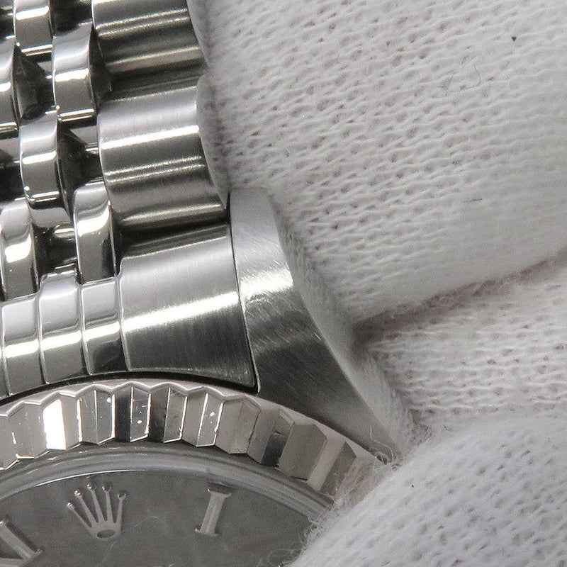 ロレックス デイトジャスト Y番 SS/K18WG 79174NR ROLEX 腕時計 ブラックシェル文字盤 ローマン