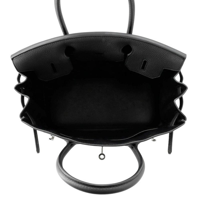 エルメス バーキン30 ブラック/シルバー金具 トゴ T刻印 HERMES Birkin ハンドバッグ 黒