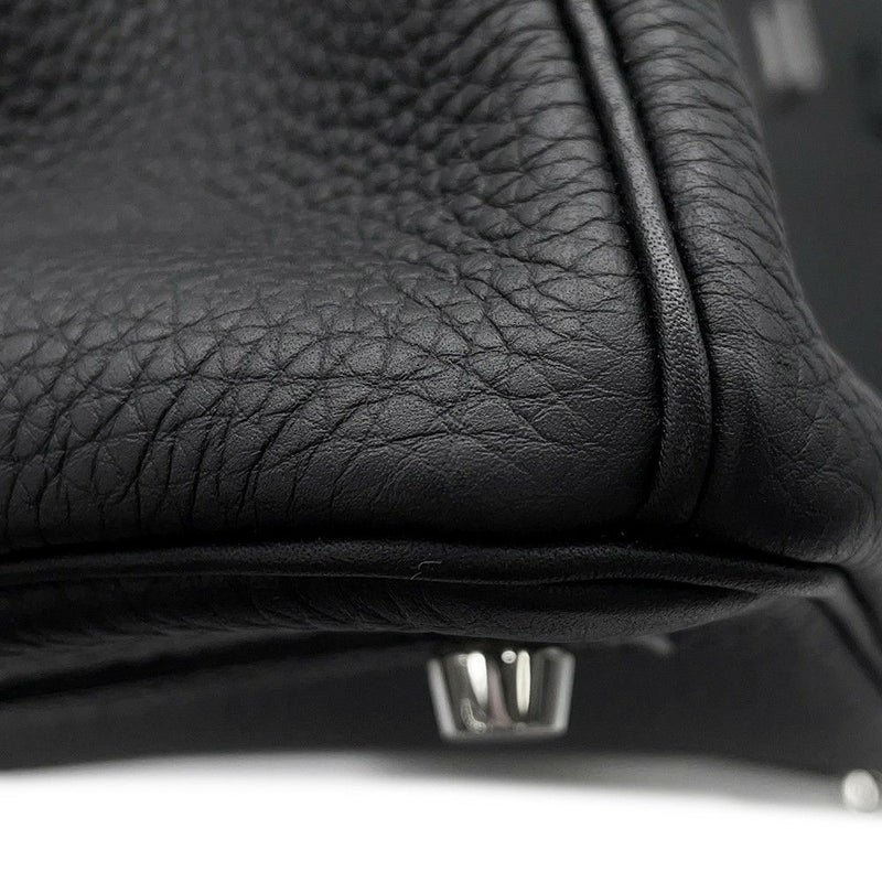 エルメス バーキン30 ブラック/シルバー金具 トゴ T刻印 HERMES Birkin ハンドバッグ 黒