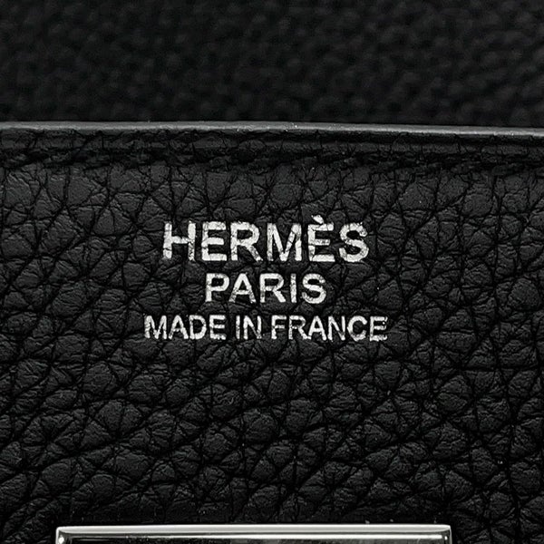 エルメス バーキン30 ブラック/シルバー金具 トゴ T刻印 HERMES Birkin ハンドバッグ 黒