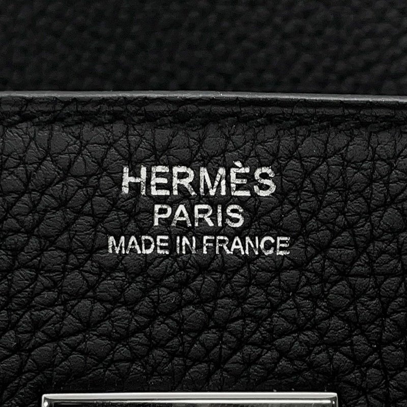 エルメス バーキン30 ブラック/シルバー金具 トゴ T刻印 HERMES Birkin ハンドバッグ 黒