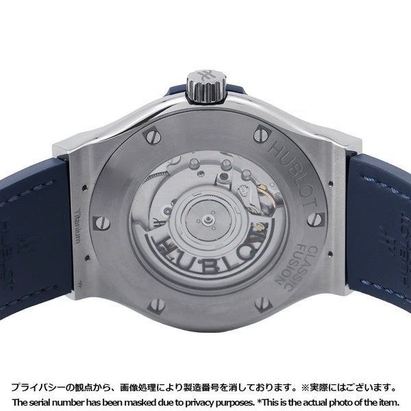 ウブロ クラシック フュージョン チタン/ラバー 542.NX.7170.LR HUBLOT 腕時計 ウォッチ ブルー文字盤