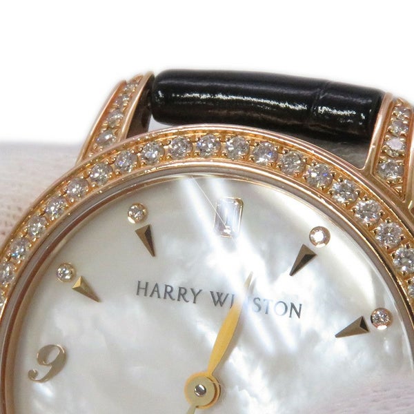 ハリーウィンストン ミッドナイト ダイヤベゼル MIDAHM29RR001 ホワイトシェル文字盤 9Pダイヤ