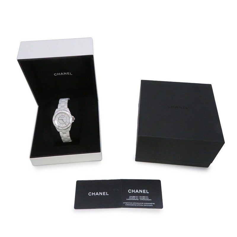 シャネル J12 H5705 CHANEL 腕時計 白文字盤 12Pダイヤ