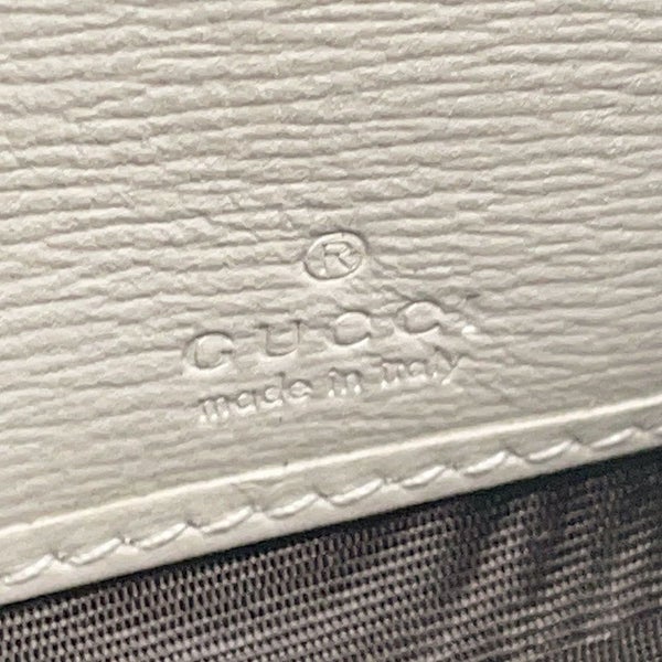 グッチ チェーンウォレット ホースビット 1955 PVC レザー ミラー付き 621888 GUCCI 長財布 白